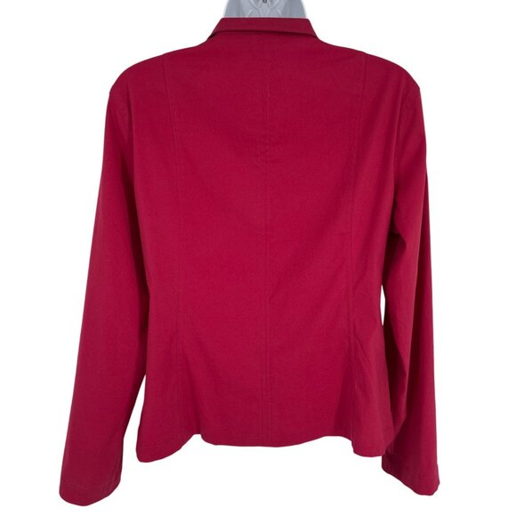 Additions By Chicos Womens Red Zip-Front Jacket With Pockets Size 0 US S - Picture 4 of 7